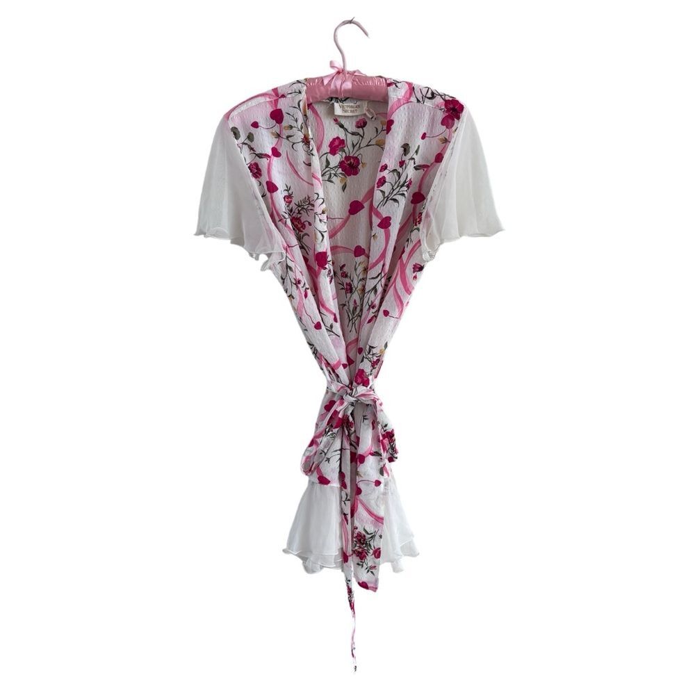 Vintage Gold Label Victoria Secret Lingerie Kimono Robe Flounce Robe One Size